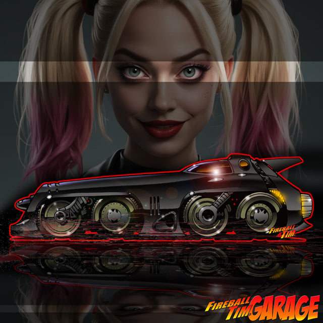 Batmobile Batmissile Harley Quinn Custom Car Art