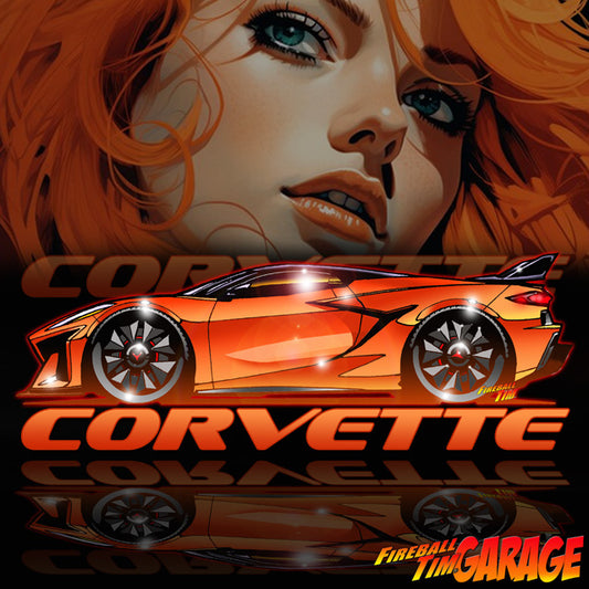 Corvette ZO6 Fireball Custom Car Art