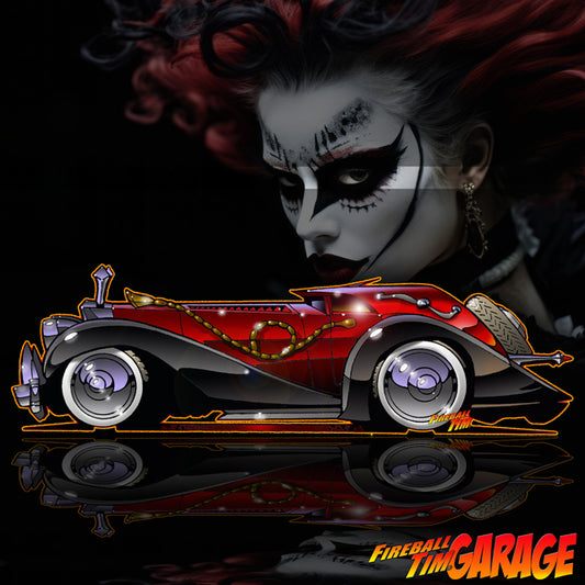 Cruella deVille 1931 Bugatti Concept Art by Fireball Tim