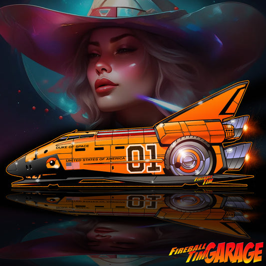 Duke of Space Automotive Pop Culture Concept Art by Fireball Tim Garage