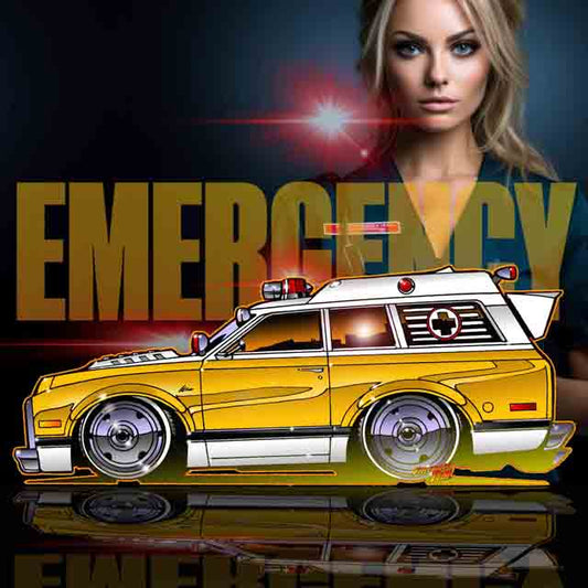 Emergency Ambulance TV Car Concept Art by Fireball Tim Garage