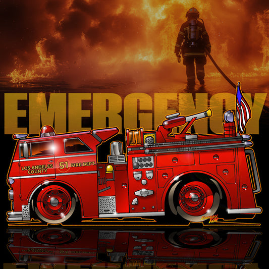 Emergency Engine 51 Fire Truck Concept Art by Fireball Tim Garage