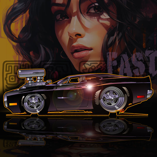 Fats & Furious Automotive Pop Culture Art by Fireball Tim Garage