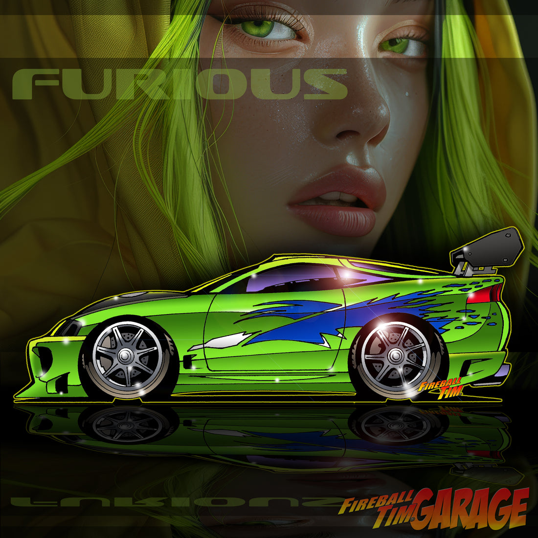 Fats and Furious Automotive Pop Culture Concept Art by Fireball Tim Garage