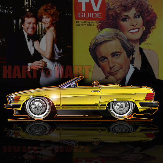 Hart to Hart Fireball Tim Garage Automotive Pop Culture Art