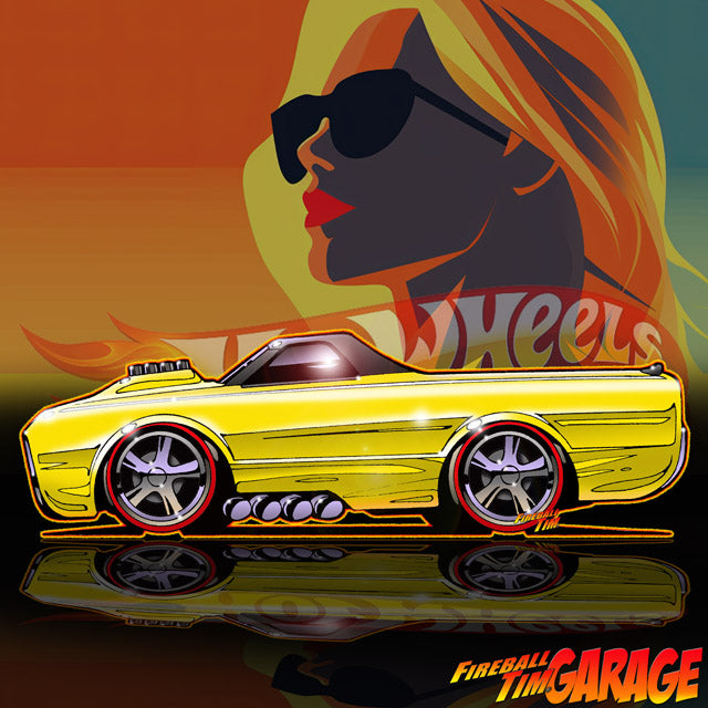 Hot Wheels Custom Fleetside Concept Art by Fireball Tim