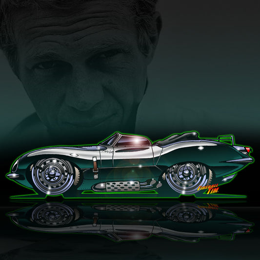 Steve McQueen 1956 Jaguar XKSS Concept Art by Fireball Tim Garage