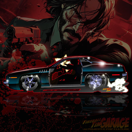 John Wick Automotive Pop Culture Concept Art by Fireball Tim Garage