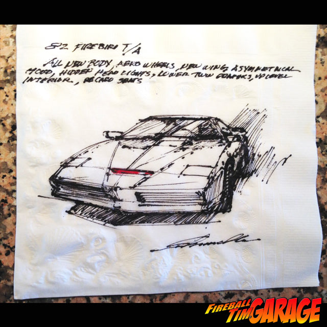VERY FIRST KNIGHT RIDER Sketch is Custom Car Art History… – Fireball ...