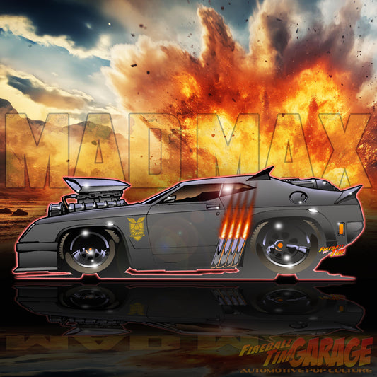 Mad Max Automotive Pop Culture Art by Fireball Tim Garage