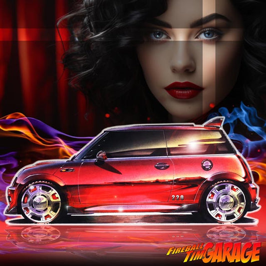 MINI Cooper 220 Canvas Print Concept Art Fireball Tim Garage
