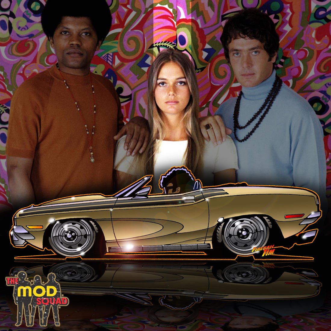 Mod Squad Automotive Pop Culture Car Art by Fireball Tim Garage