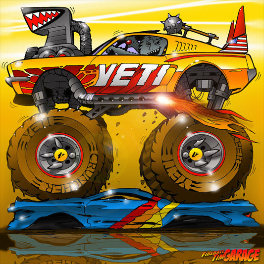 Bonus Sketch Mustang Monster Truck Concept Art by Fireball Tim Garage