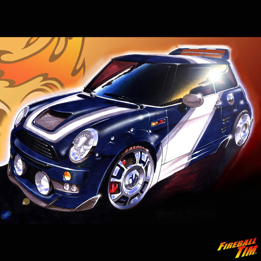 BONUS SKETCHES!! Road Rage’r MINI and a Donatello Benz Custom Car Art