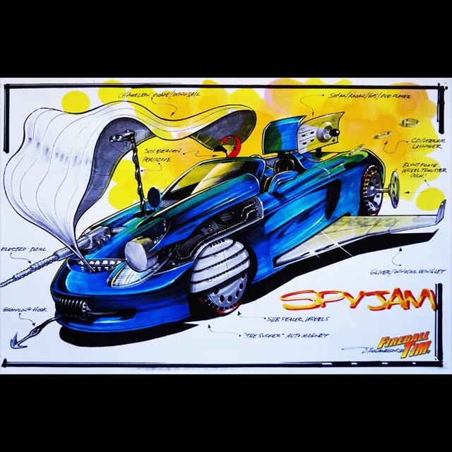 Porsche Spy Car Custom Car Art