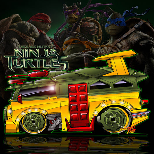 Teenage Mutant Ninja Turtles Van Concept Art by Fireball Tim Garage