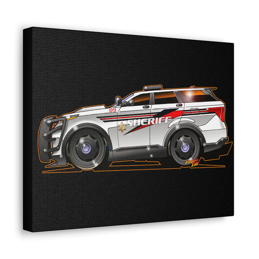 FORD EXPLORER POLICE CRUISER Sanfrantello 09 Tribute Concept Art Canvas Print 11x14