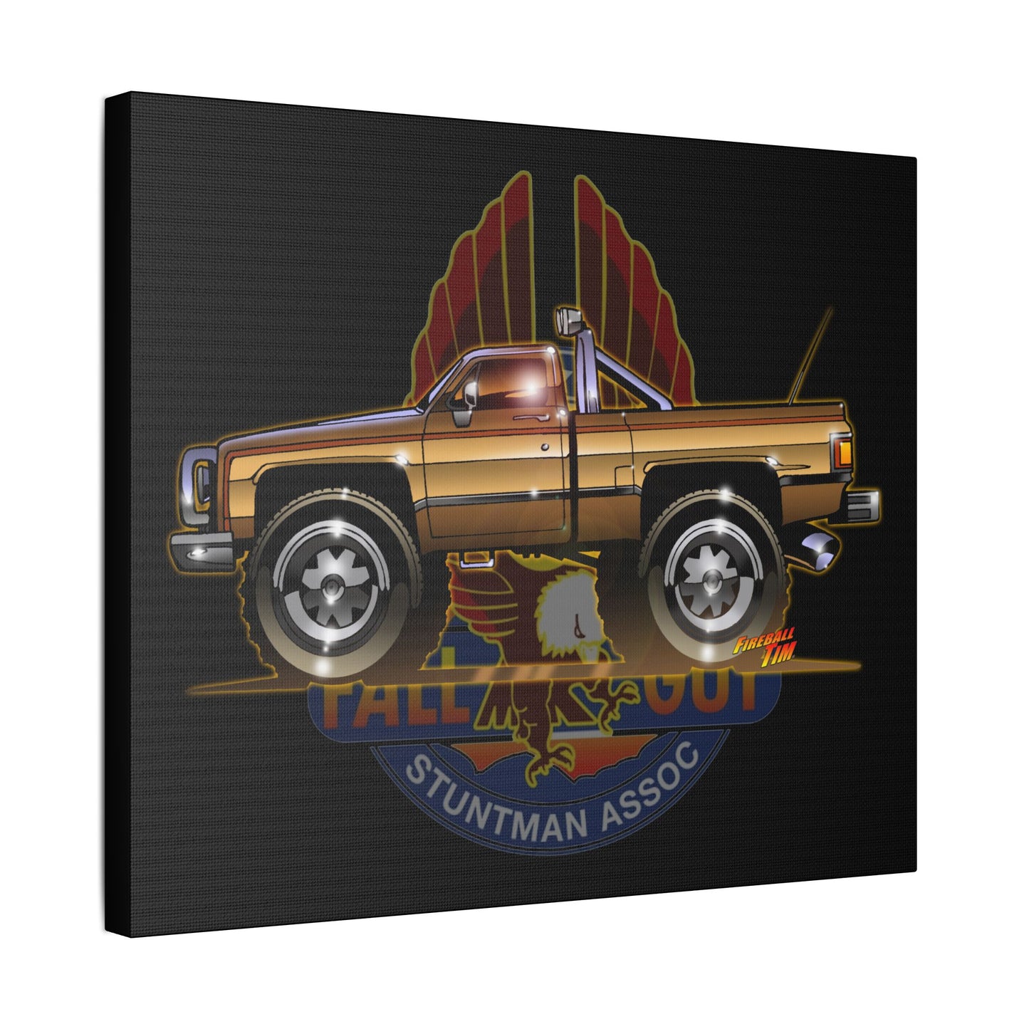 THE FALL GUY 1982 GMC K-2500 TV Show Truck Canvas Art Print - 11x14
