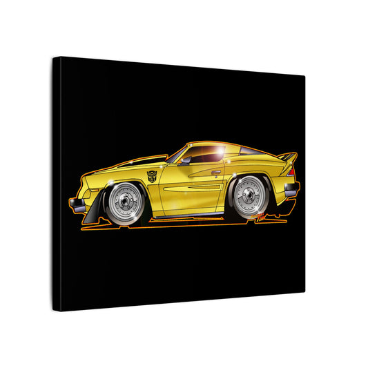 BUMBLEBEE TRANSFORMERS 1977 Camaro Fireball Art Canvas Print - 11x14