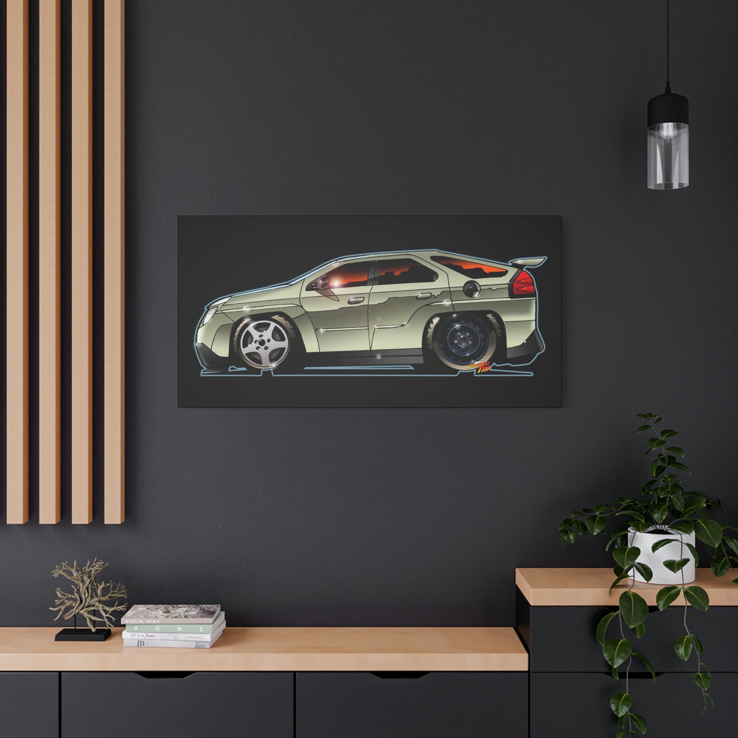 BREAKING BAD Pontiac Aztek Fireball Art Canvas Wall Print