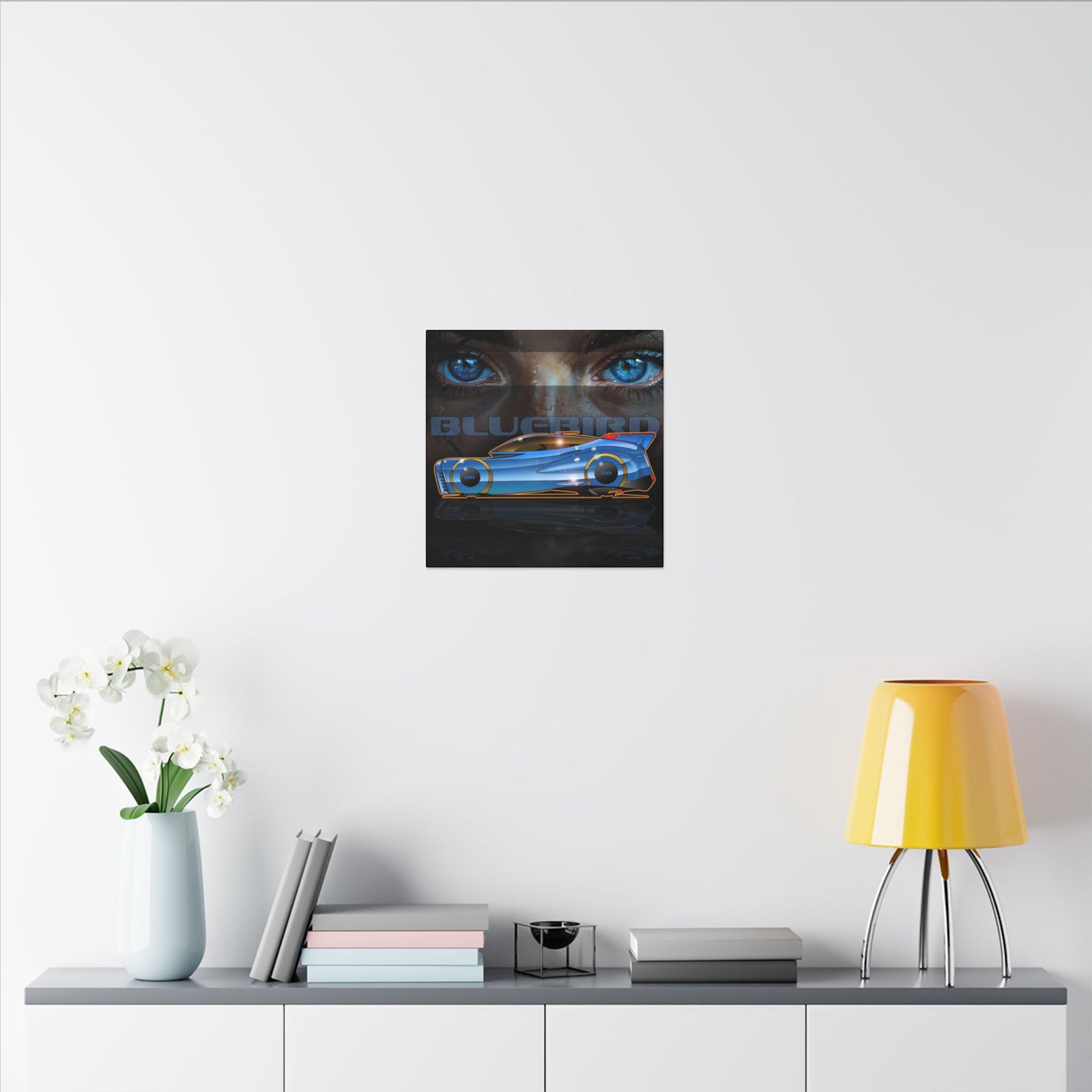 BLUEBIRD FIREBALL CONCEPT Canvas Art Print - 2 Sizes