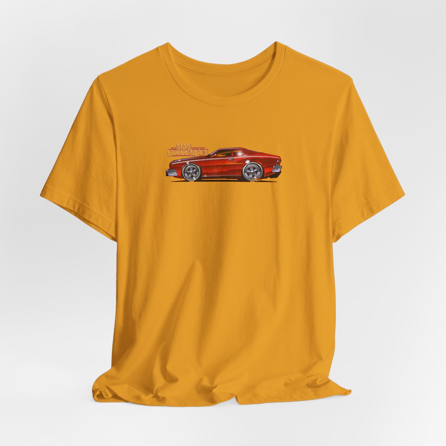 MAN WITH THE GOLDEN GUN AMC Hornet James Bond Fireball Art Short Sleeve Tee