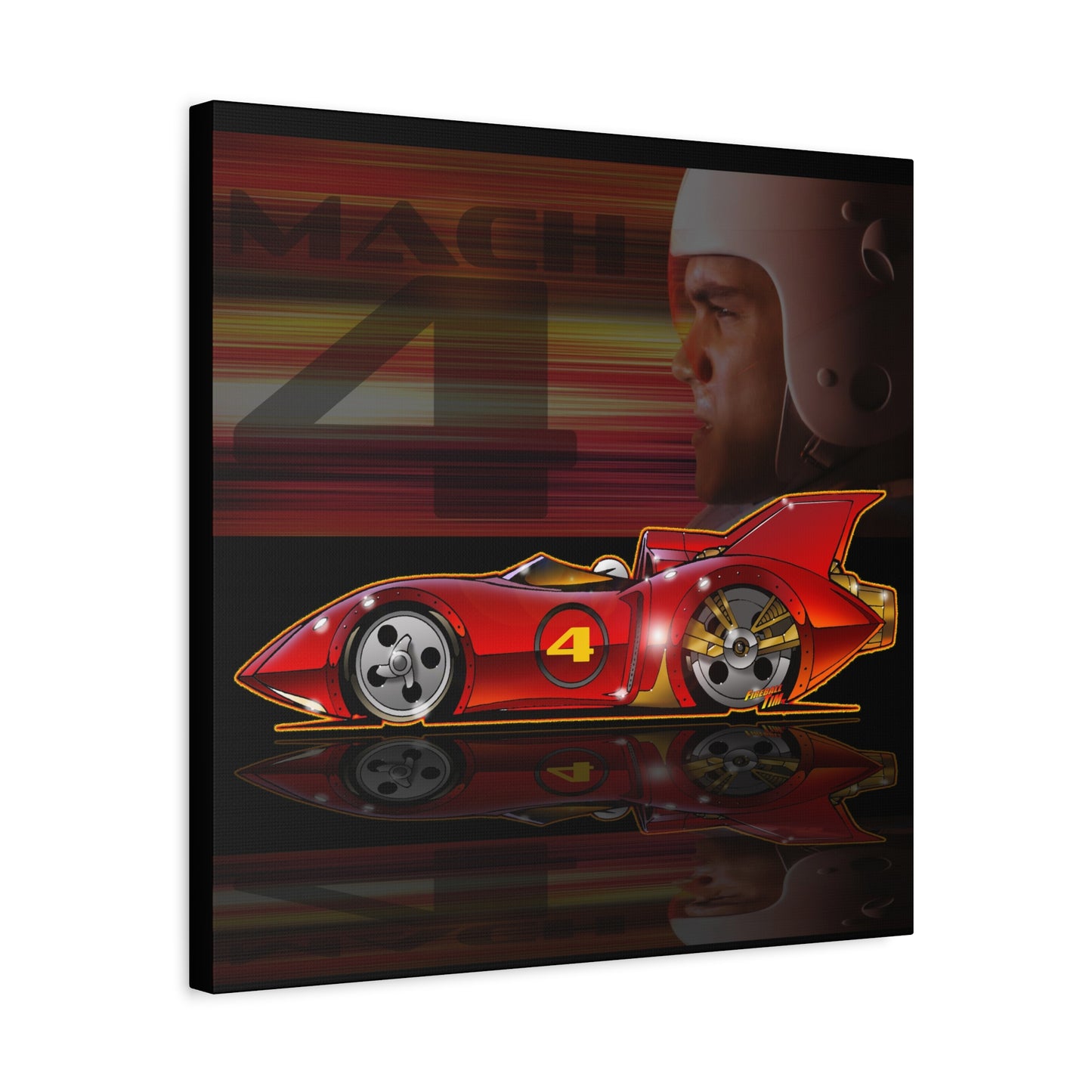 SPEED RACER MACH 4 Fireball Art Canvas Wall Print
