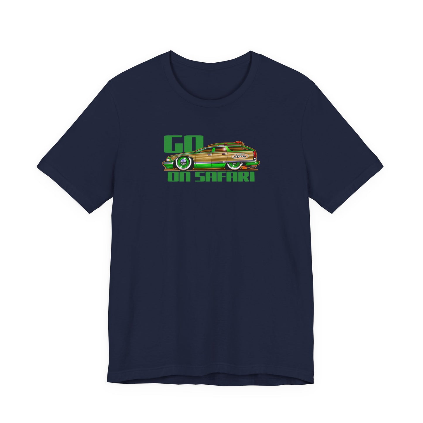 BUICK ROADMASTER Station Wagon Safari Custom Car Art Short Sleeve Tee - Colors