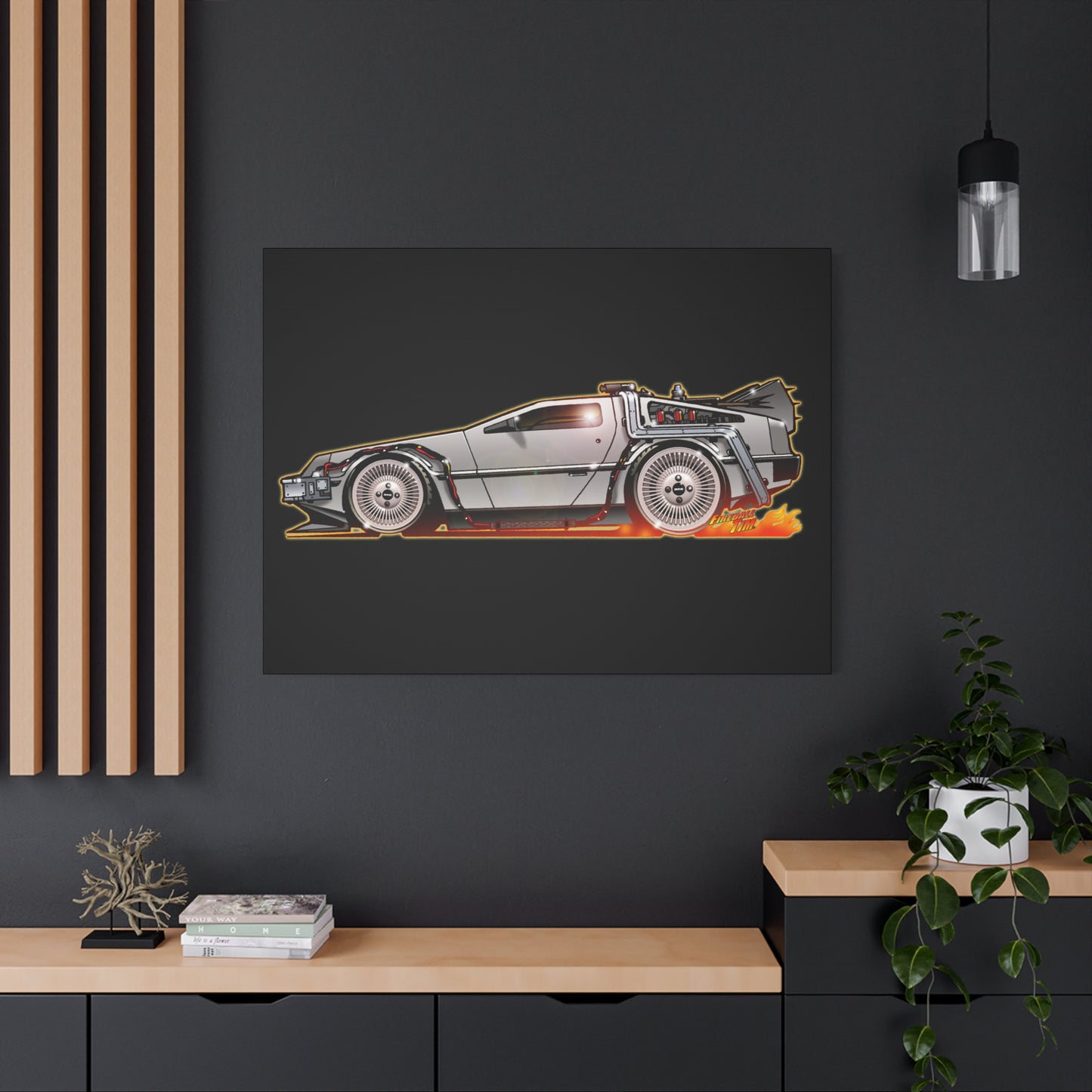BACK to the FUTURE Delorean Time Machine Canvas Art Wall Print