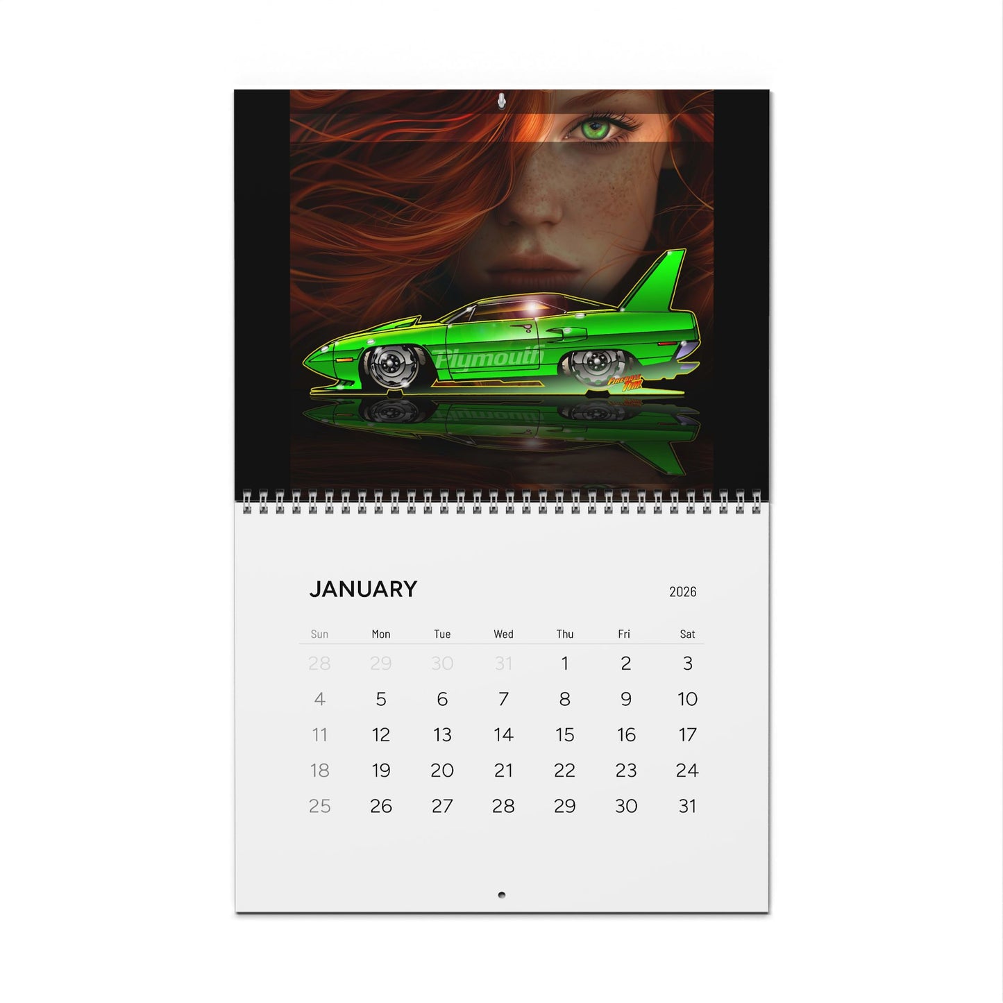 FIREBALL TIM GARAGE 2026 Muscle Car Calendar - 2 Sizes