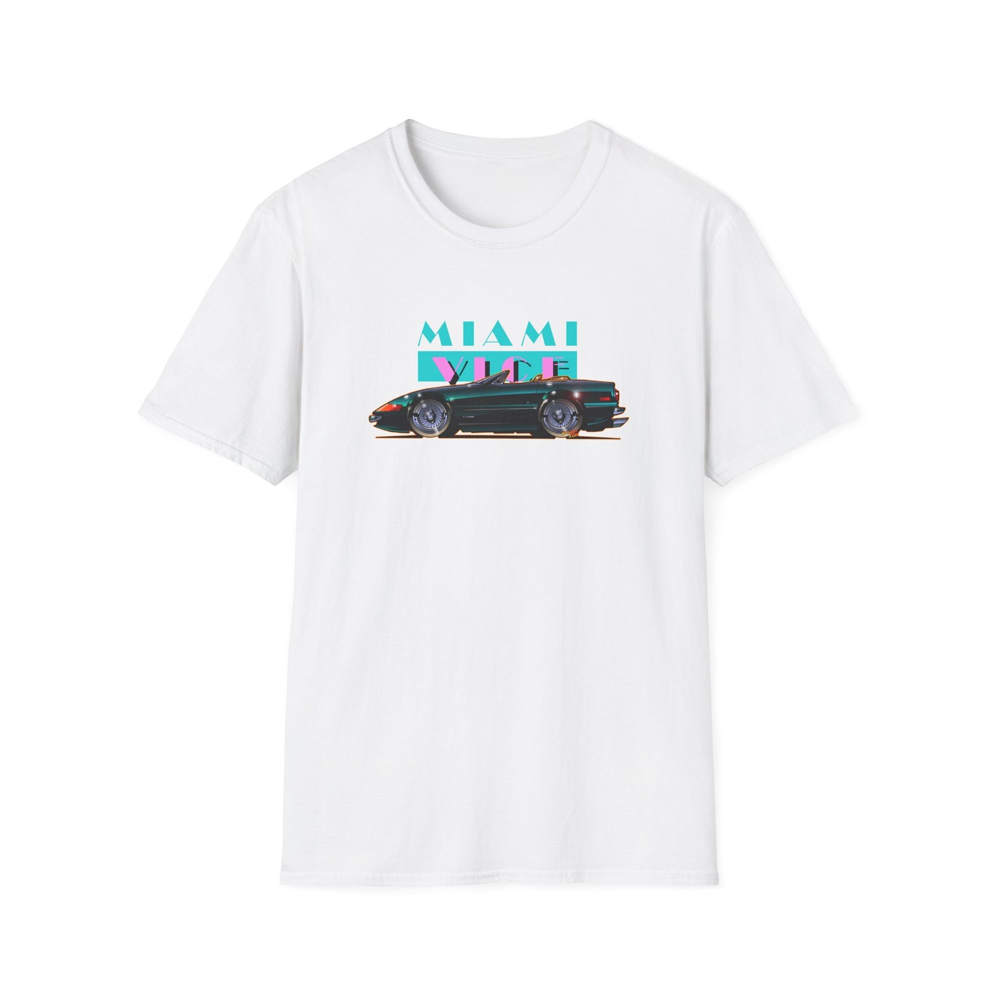 MIAMI VICE Ferrari Daytona Concept Art Softstyle T-Shirt Multiple Colors