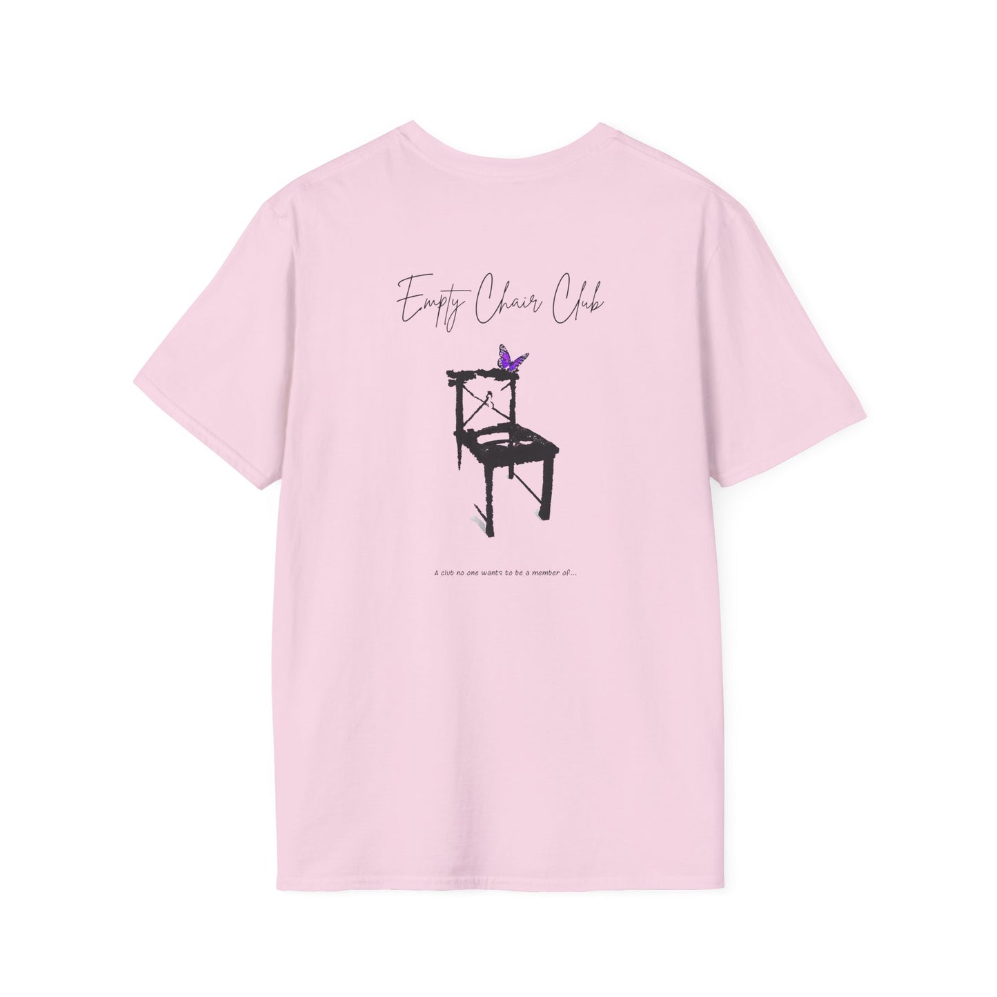 EMPTY CHAIR CLUB Unisex Softstyle T-Shirt - Casual Comfort for Relaxation and Reflection