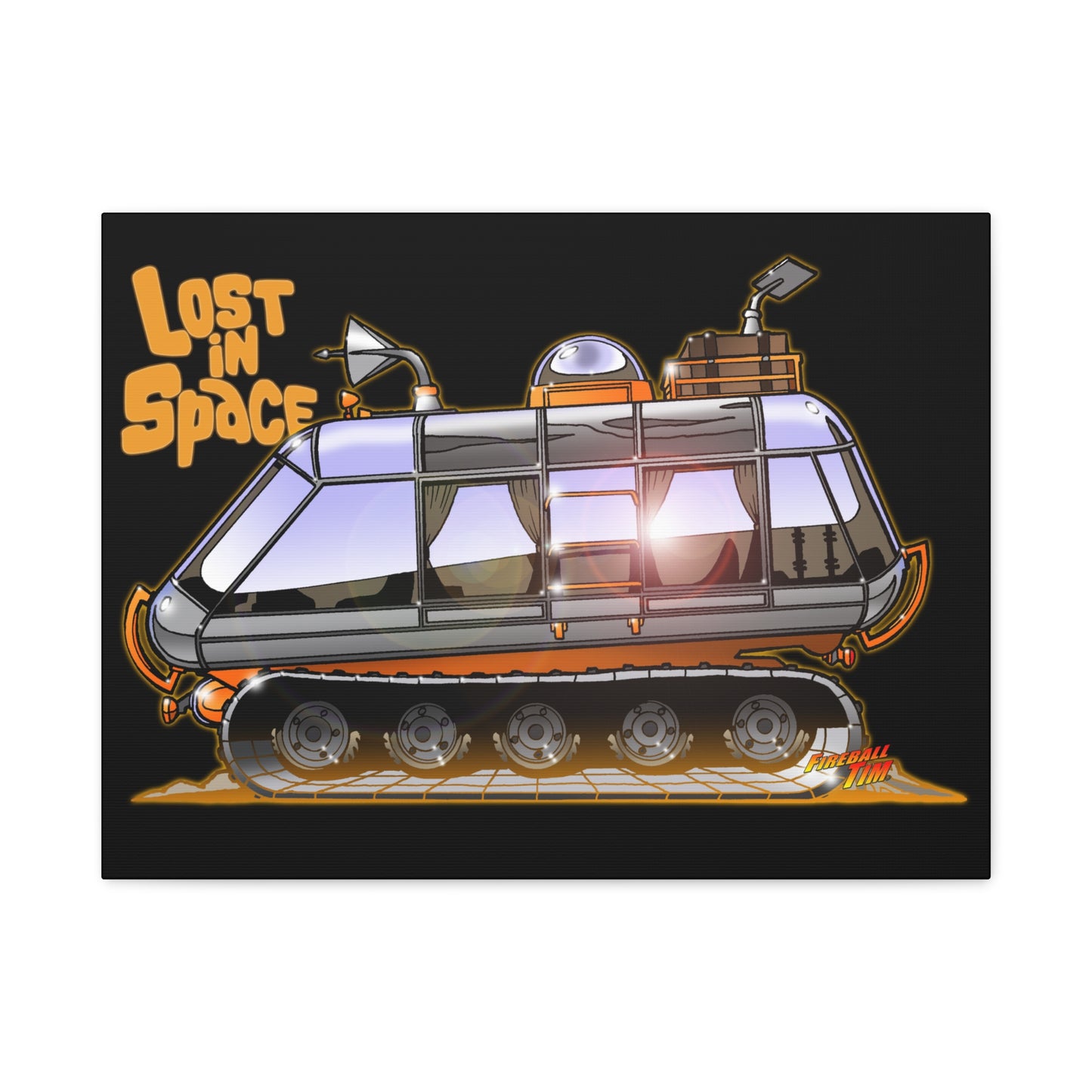 LOST in SPACE Classic TV Chariot Canva Art Wall Print