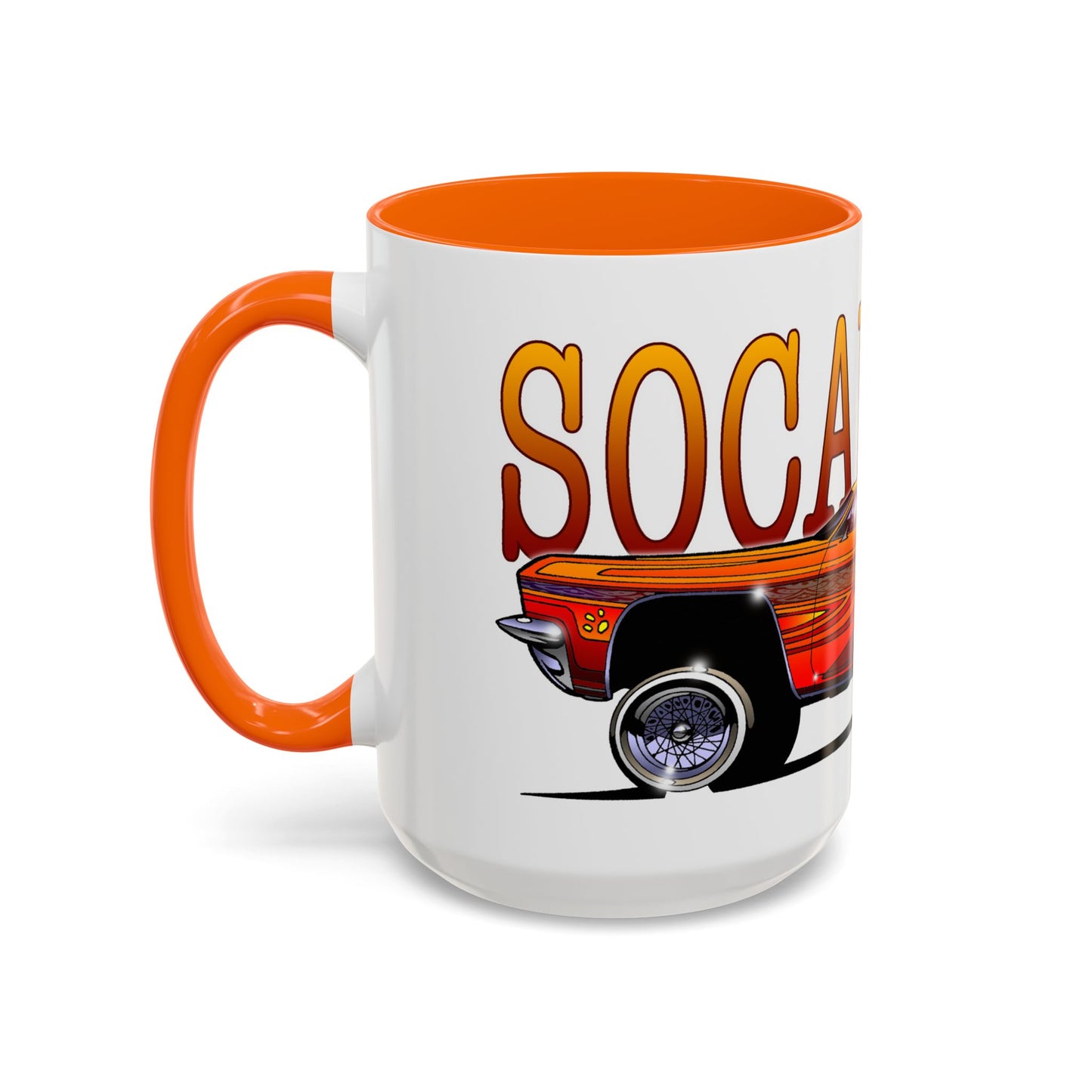 CHEVY IMPALA LOWRIDER Collectible Fireball Art Coffee Mug - 2 Sizes