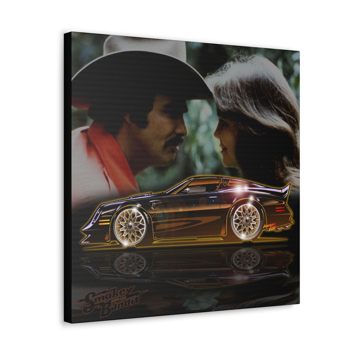 SMOKEY AND THE BANDIT Pontiac Trans Am MASTERPRINT Concept Art Canvas 3 Sizes