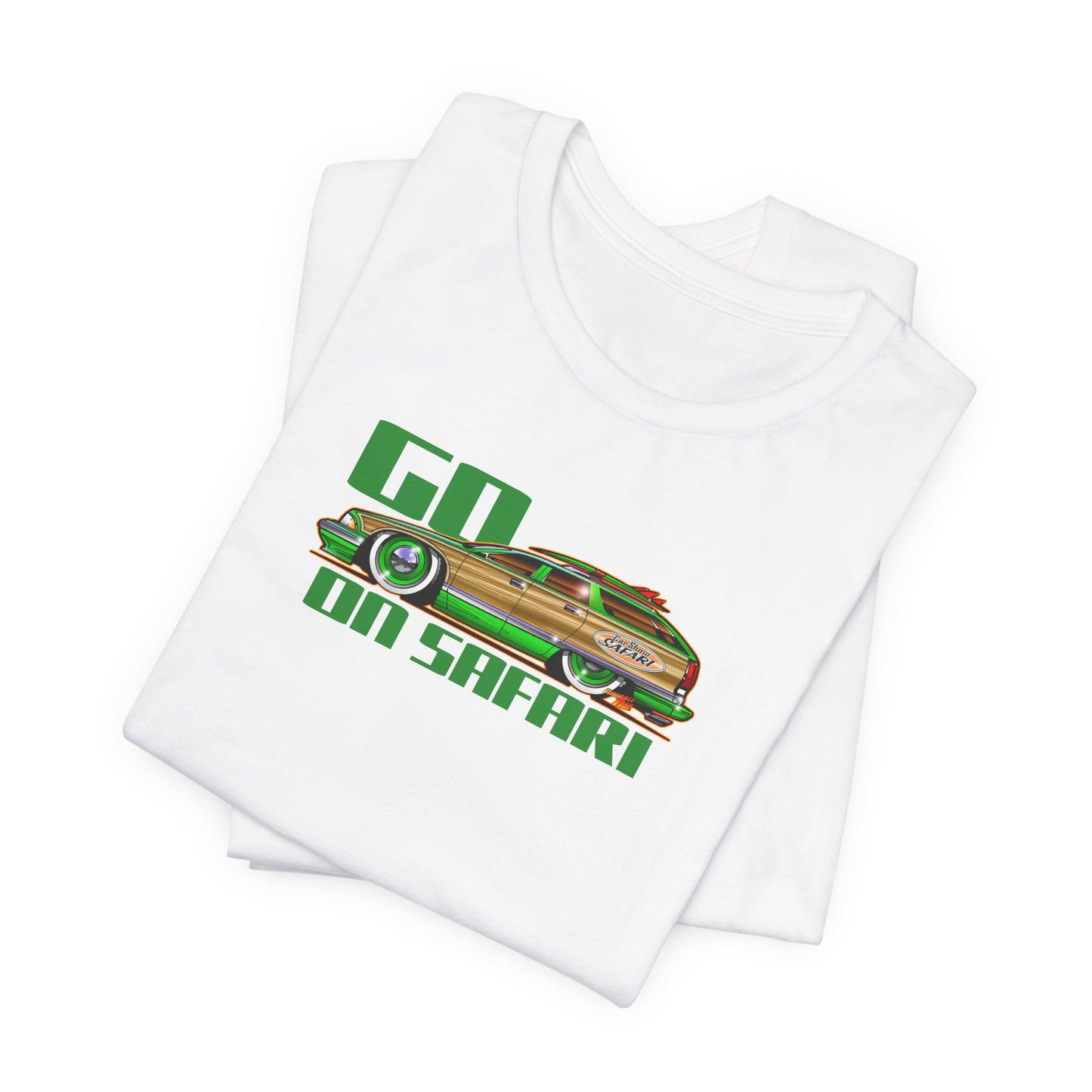 BUICK ROADMASTER Station Wagon Safari Custom Car Art Short Sleeve Tee - Colors