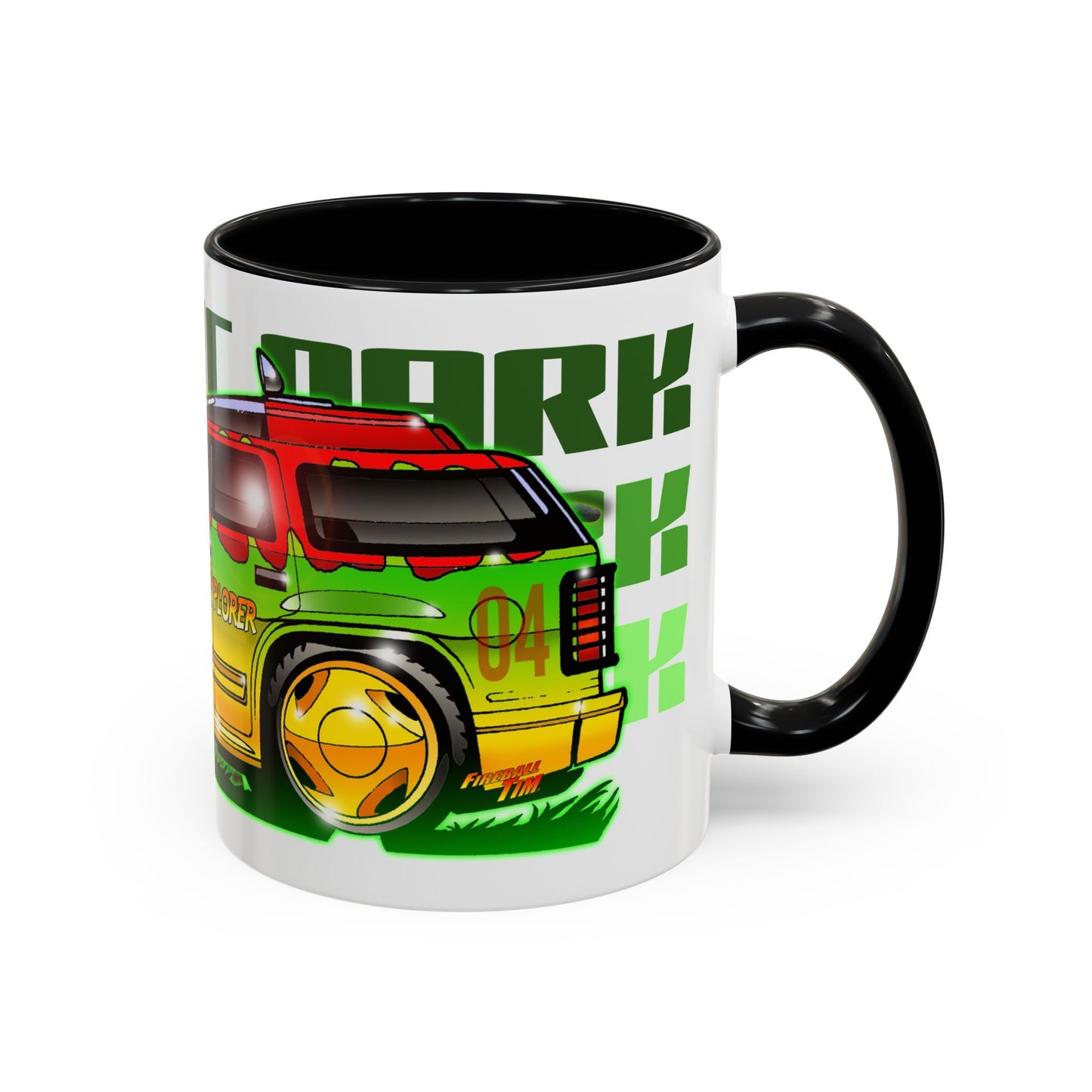 JURASSIC PARK Ford Explorer Collectible Fireball Art Coffee Mug - 2 Sizes