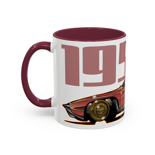 RED PANDA CLASSIC CONCEPT CAR 1957 Colorful Retro Collectible Car Mug - 2 Sizes