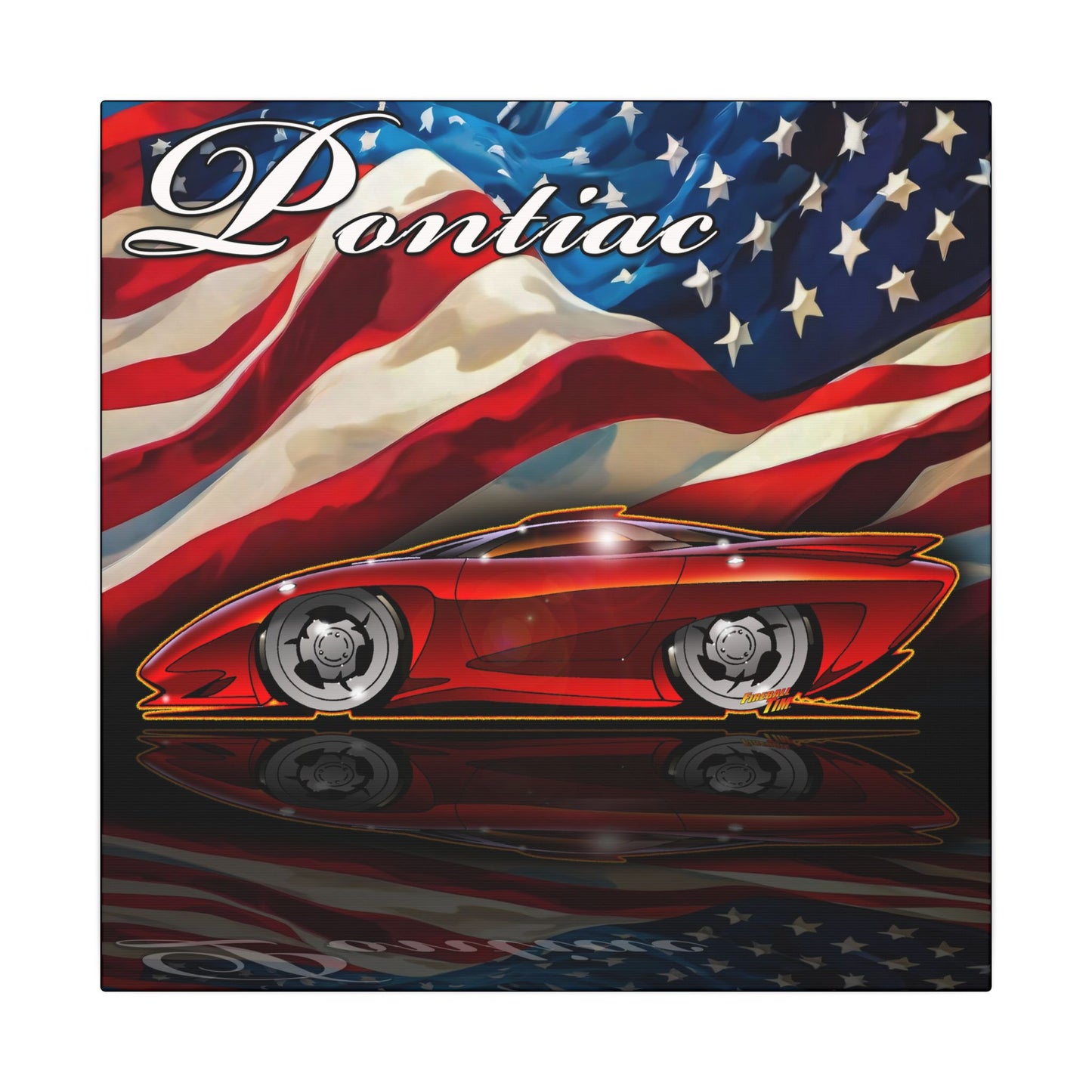 PONTIAC BANSHEE Concept Car Collectible Fireball Art Canvas Print