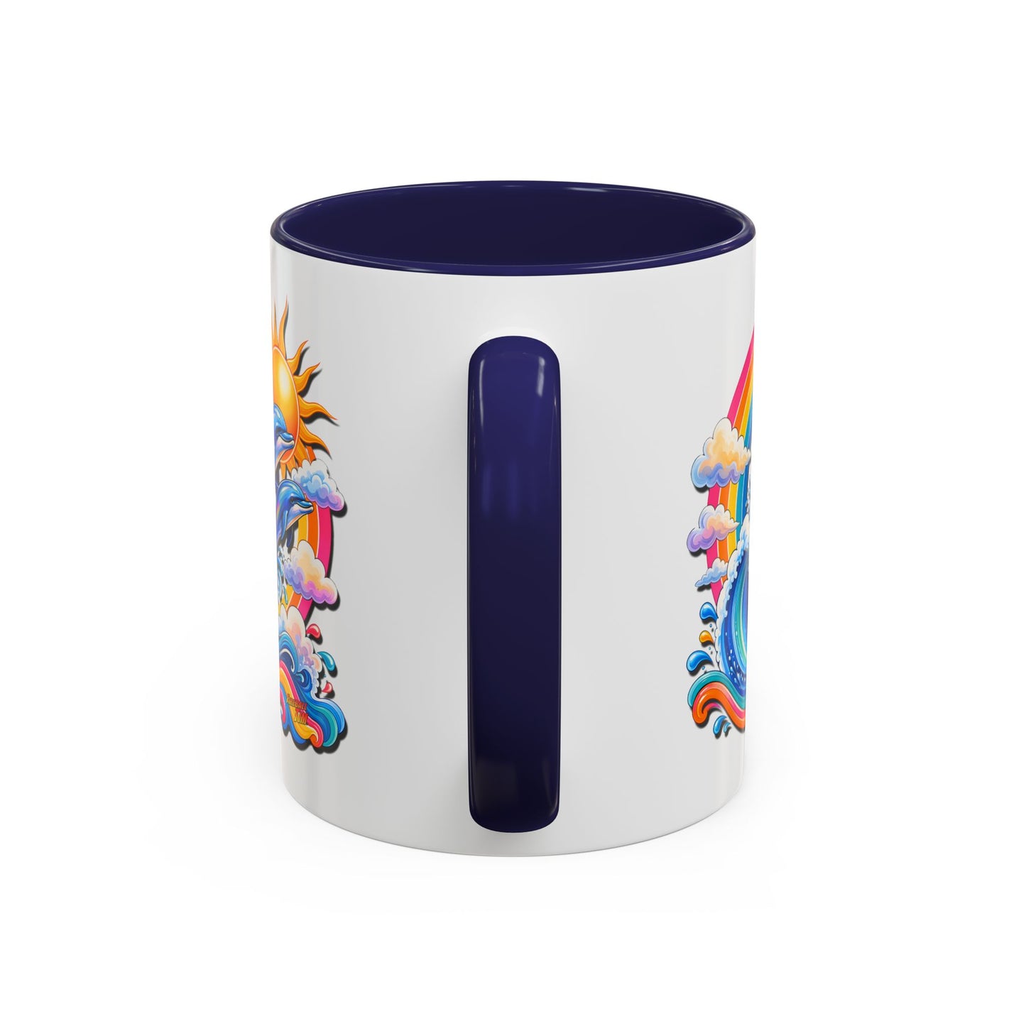DOLPHIN SPLASH 1 Aquarium Series Fireball Art Coffee Mug - 2 Sizes