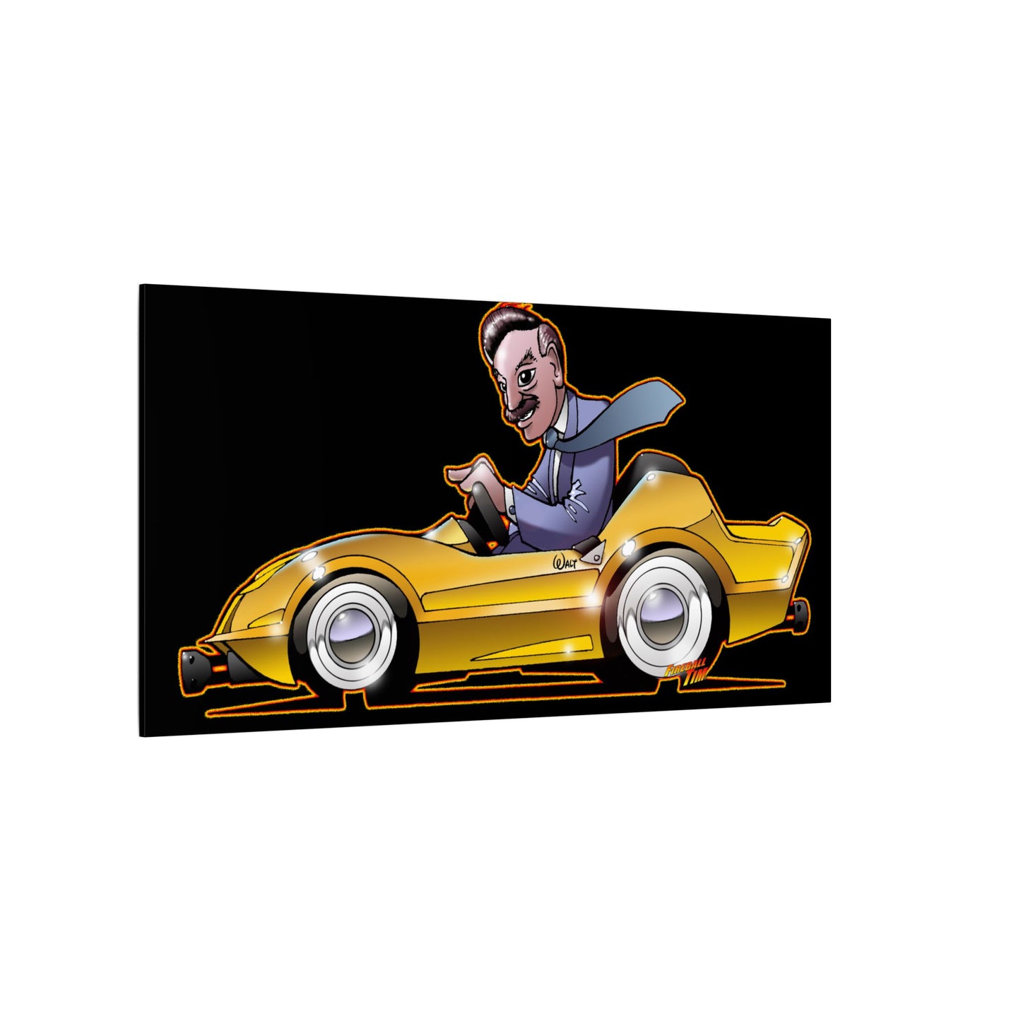 AUTOPIA CLASSIC Walt Disney Fireball Art Canvas Print