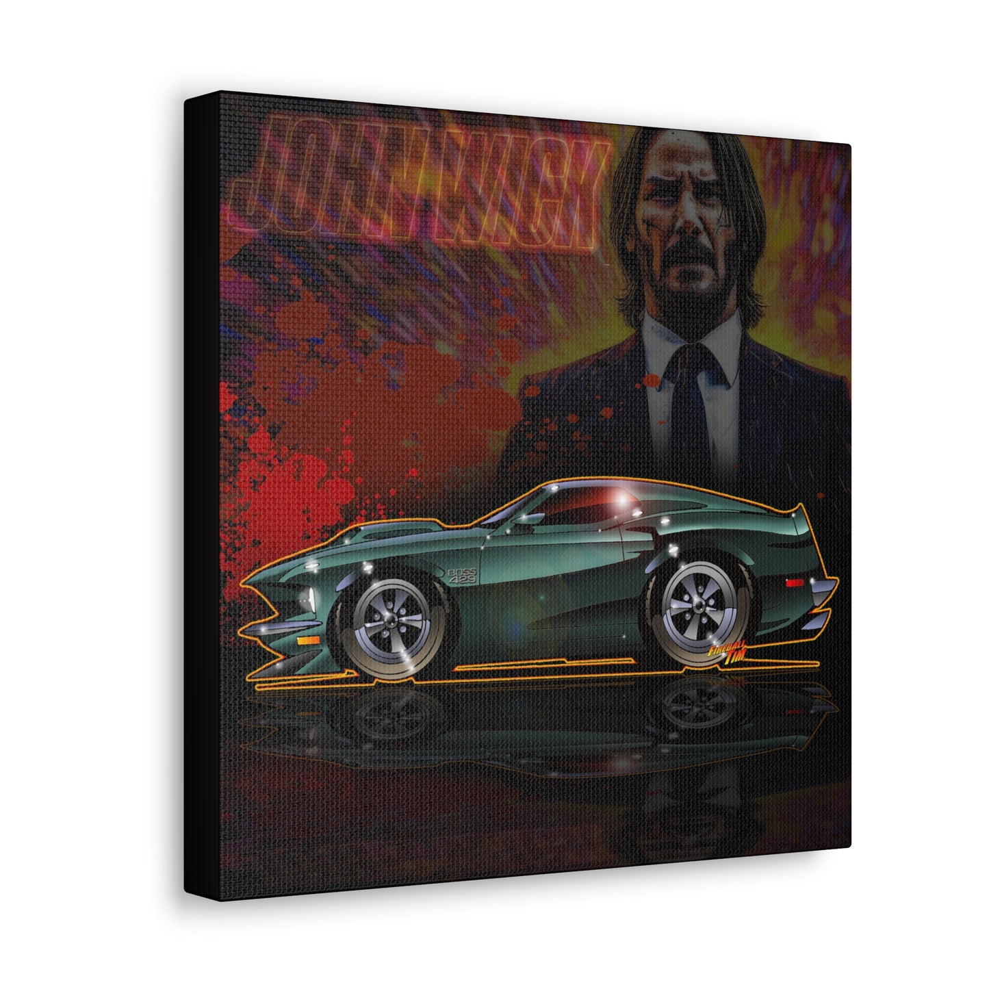 Keanu Reeves John Wick 1969 FORD MUSTANG BOSS 429 Concept Art MASTERPRINT 2 Sizes