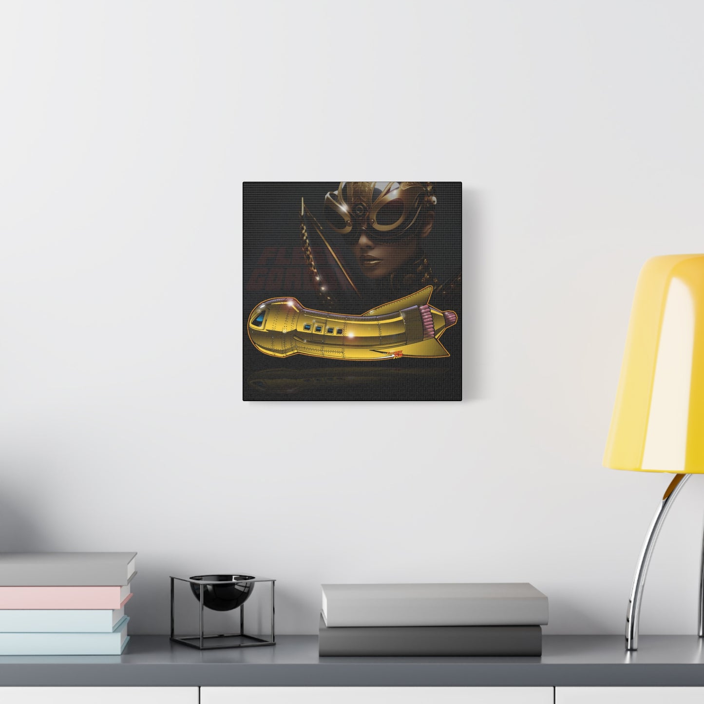 FLESH GORDON SCI FI Spaceship Canvas Art Wall Print - 12x12