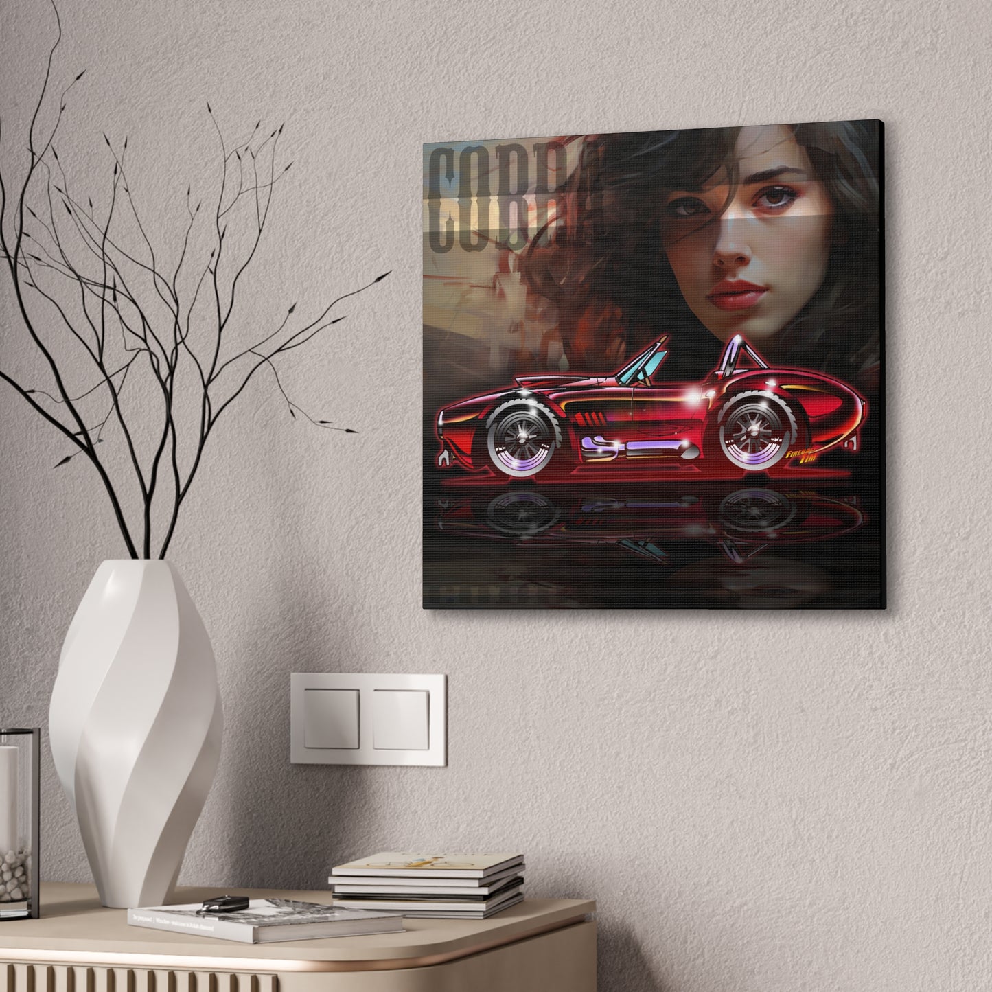 AC SHELBY COBRA Muscle Car Canvas Art Print - 2 Sizes