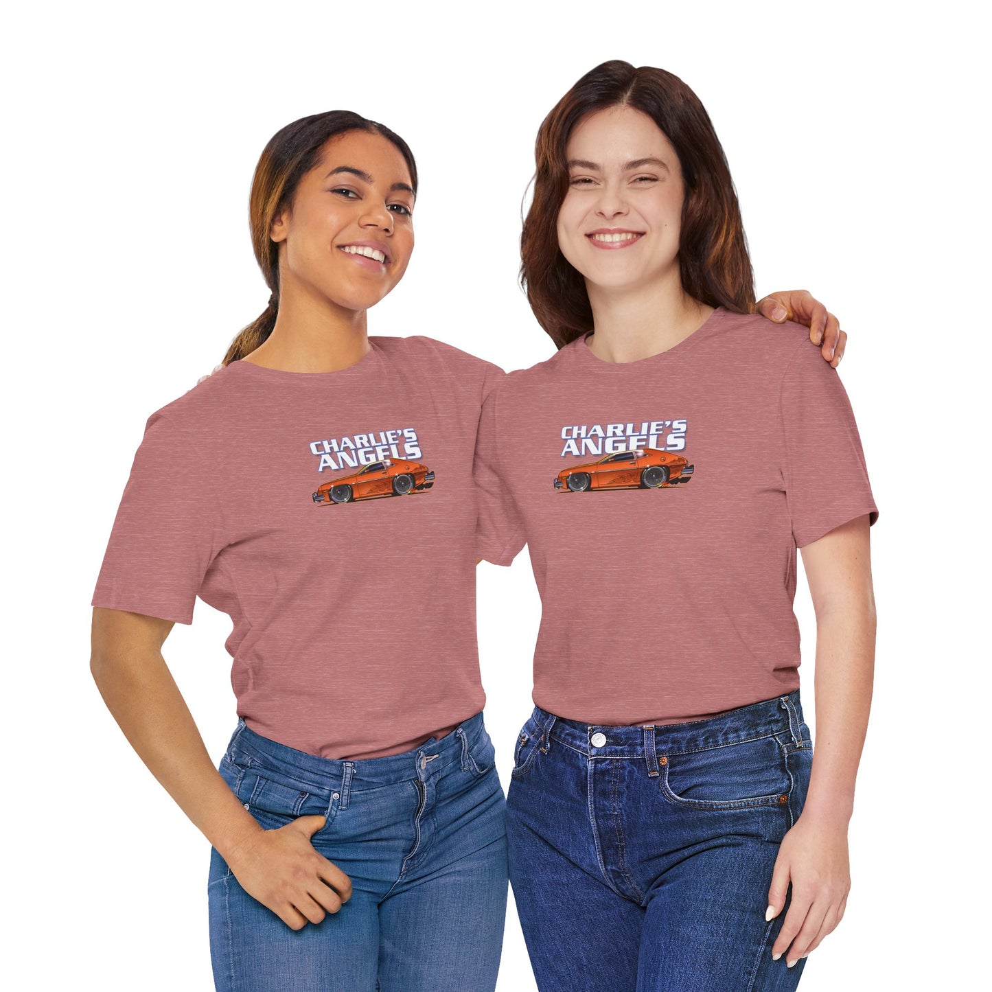 CHARLIES ANGELS 1977 Ford Pinto Concept Art Short Sleeve Tee 12 Colors