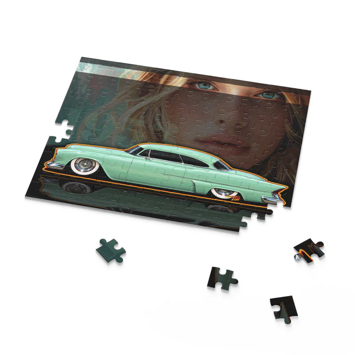 BUICK 1953 Kustom Special Collectible Fireball Art Jigsaw Puzzle — Retro Custom Cars (120/252/500‑Piece)
