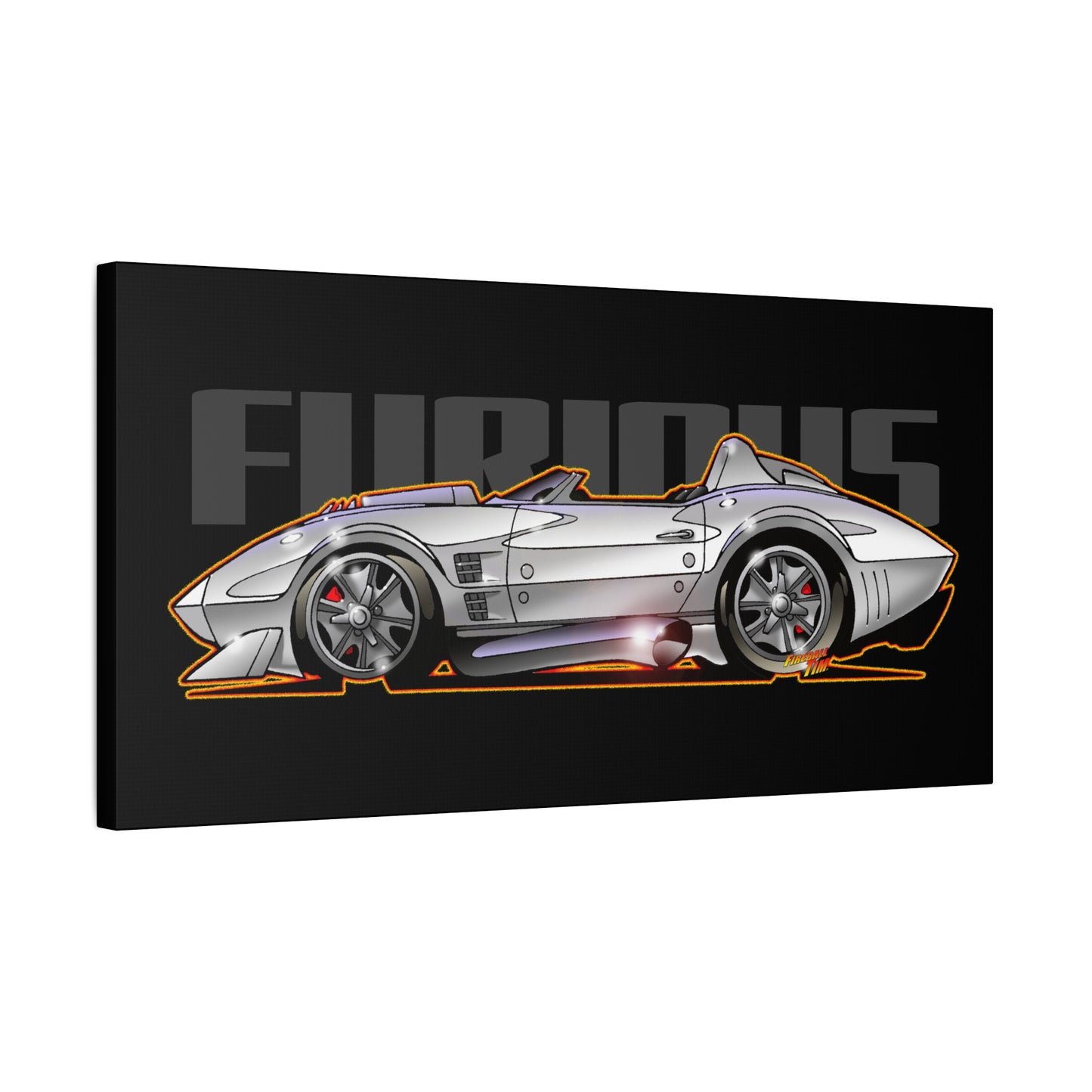 FAST AND FURIOUS Grand Sport Stingray Corvette Fireball Art Canvas Art Wall Print