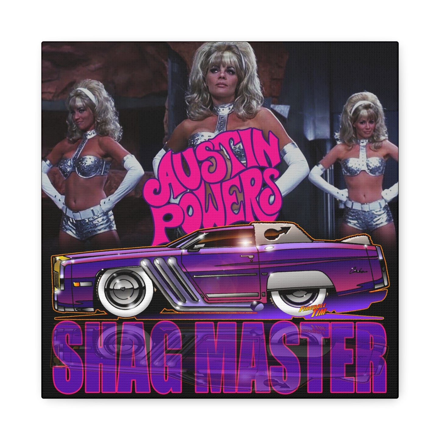 Copy of AUSTIN POWERS Shagmaster Cadillac Eldorado Canvas Art Print - 12x12
