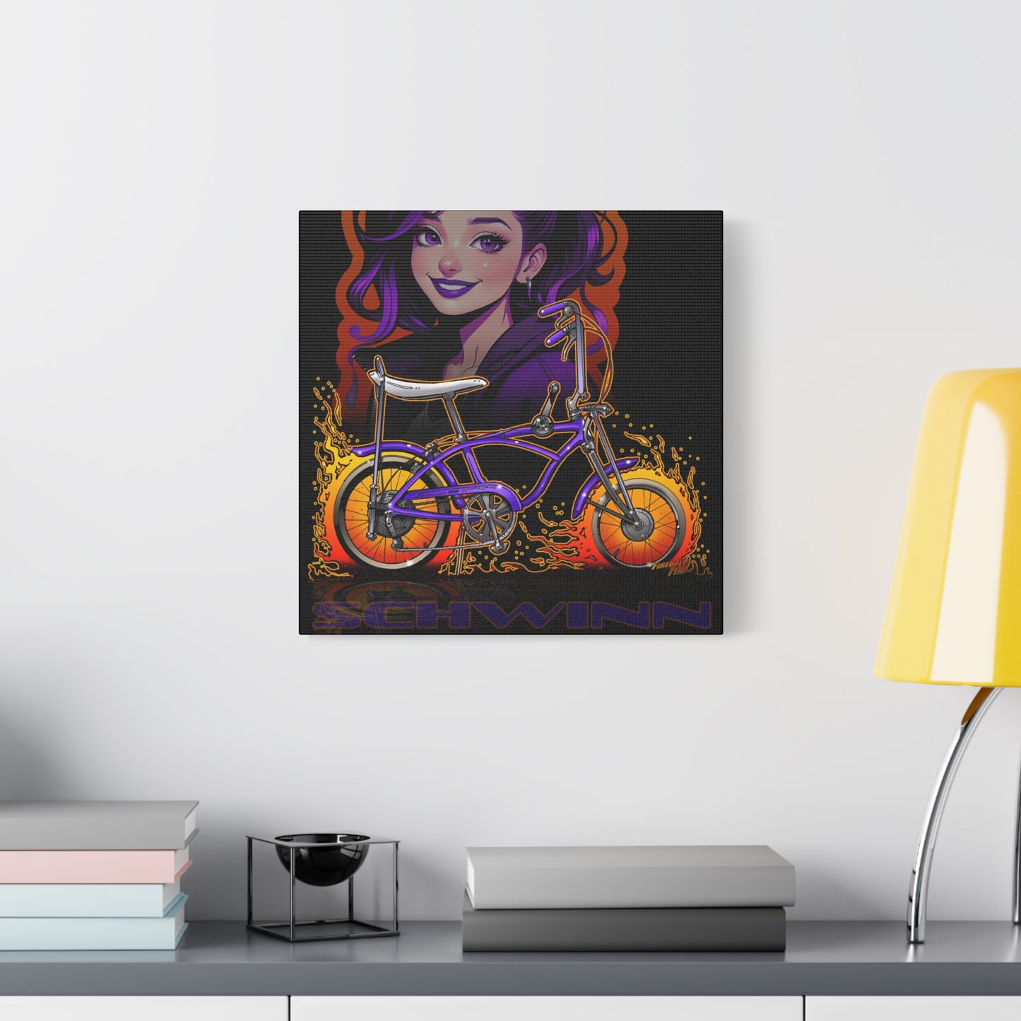 SCHWINN BIKE Grape Crush Fireball Art Canvas Print