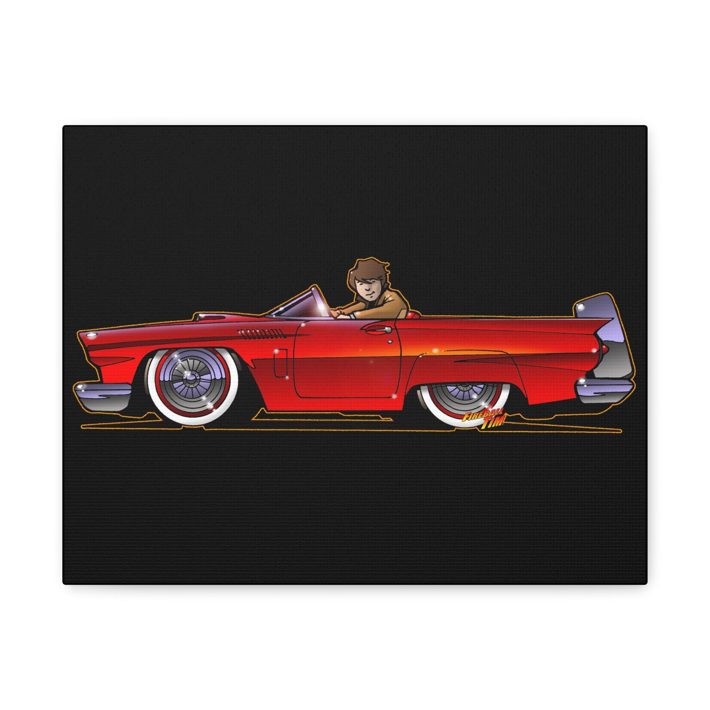 VEGAS THUNDERBIRD TV Car Robert Urich Concept Art Canvas Print 11x14